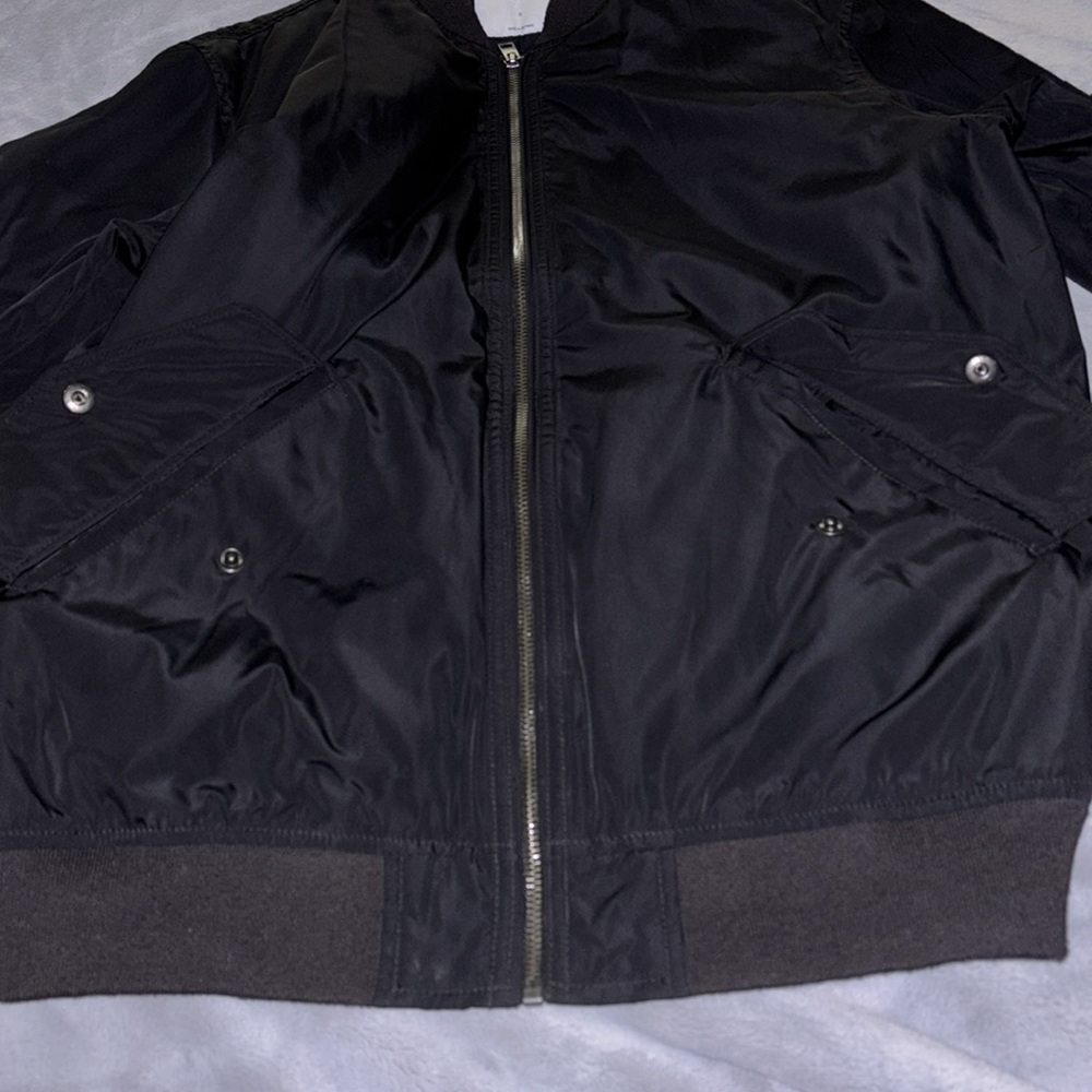Black Men’s Old Navy Bomber Jacket| Retro Style | Mens Windbreaker| Jacket |Coat - Picture 6 of 9